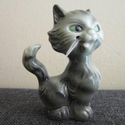 Goebel Porzellan Katze - grüne Augen - Figur - thumb