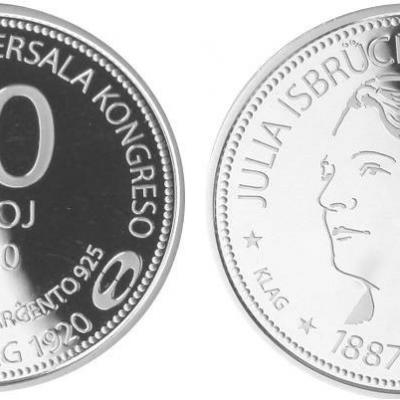 Esperanto Münze 50 Steloj Silber 2020 Stelo - thumb