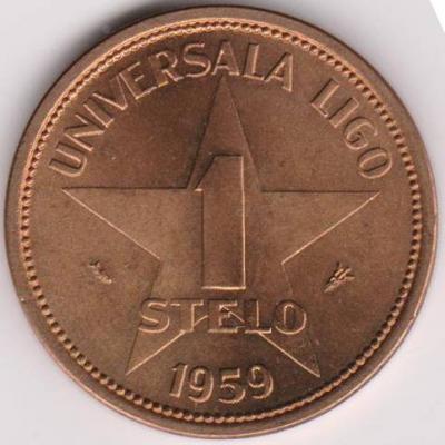 Esperanto Münze 1 Stelo Universelles Geld Universala Ligo - thumb