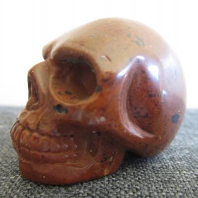 Mahagoni Obsidian - Edelstein Skull - Kunsthandwerk - Kristallschädel - thumb