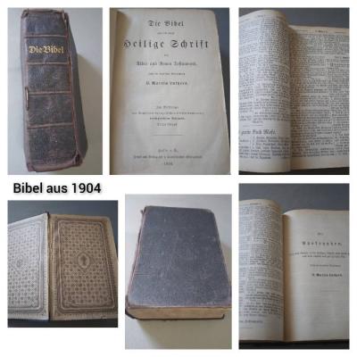 Alte Bibel aus 1904 FIXPREIS 20 €/NUR SELBSTABHOLUNG 23 Bezirk - thumb