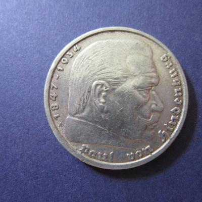5 Reichsmark - 1935 - P. v. Hindenburg - A - ohne HK - Silber 0.900 - thumb