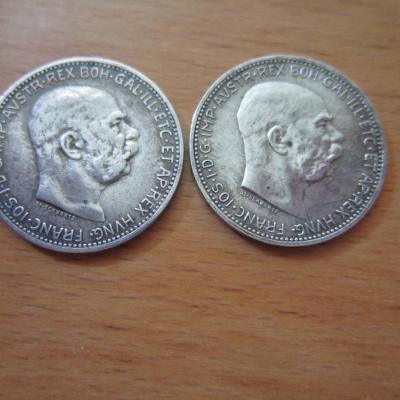 2 Stück - 1 Krone 1915 - Österreich/ Ungarn - Silber 0.835 - Franz Jos - thumb