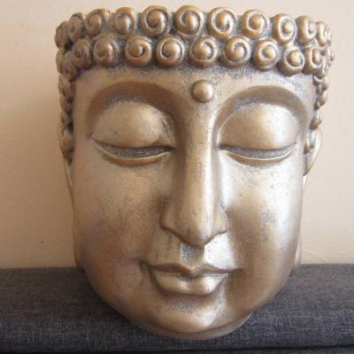 Buddha Kopf - Skulptur - Teelichthalter - Kerzenhalter - thumb