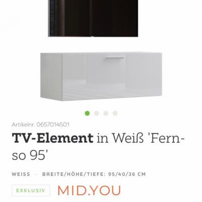 TV-Element in weiß - thumb
