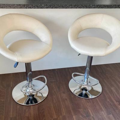 2x Barhocker cremefarben/beige | höhenverstellbar - thumb