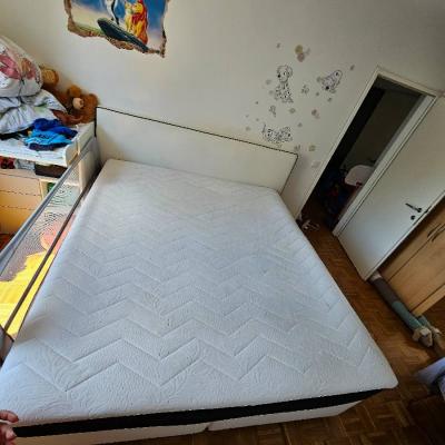 Boxspringbett 180x200 Lederlook inkl. Topper - thumb