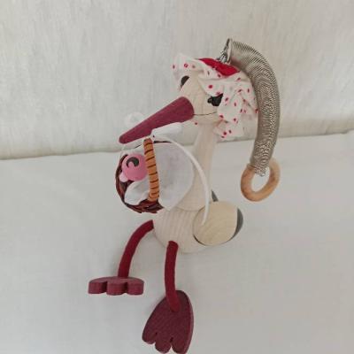 Deko für Geburt eines Babys, Storch mit Baby, Wippfeder, FIXPREIS 15€ - thumb