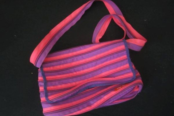 Tussi-Tasche Reißverschluss-Tasche - zipp - rosa -