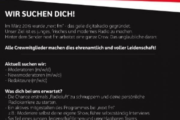 Radiosender sucht DICH