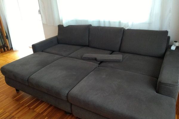L-Couch mit Bettfunktion (160x240 cm)