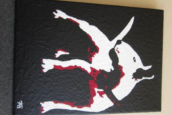 British Bullterrier - Canvas Painting - Keilrahmen