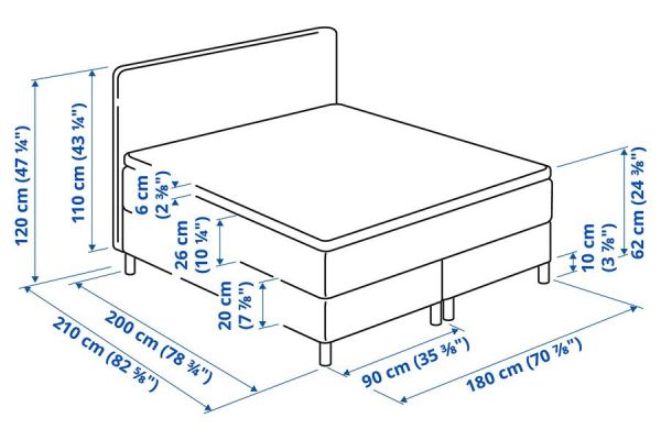 Boxspringbett 180x220