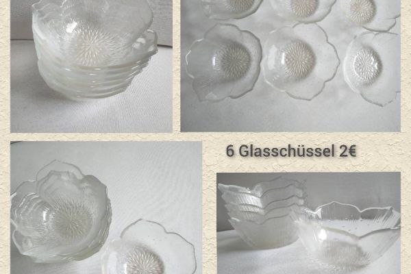 Glasschüsseln Set, alle ZUSAMMEN FIXPREIS 2€/NUR SELBSTABHOLUNG