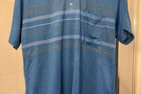 TRUSSARDI COLLECTION Herren Polo-Shirt mit Brusttasche blau Größe: L