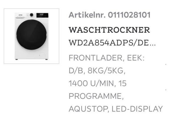 Waschtrockner