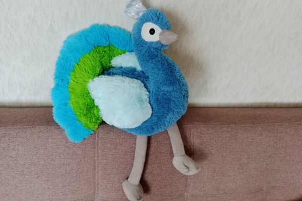 Großer Stofftier Pfau, von Kopf bis Fussende ca 65cm, FIXPREIS 20€