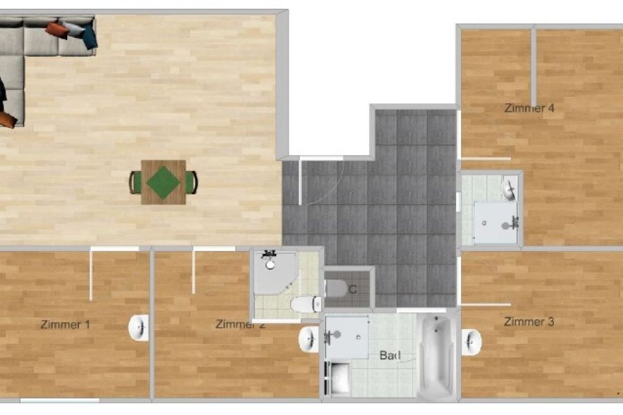 2 WG Zimmer in 150m² Wohnung frei - Bild 1