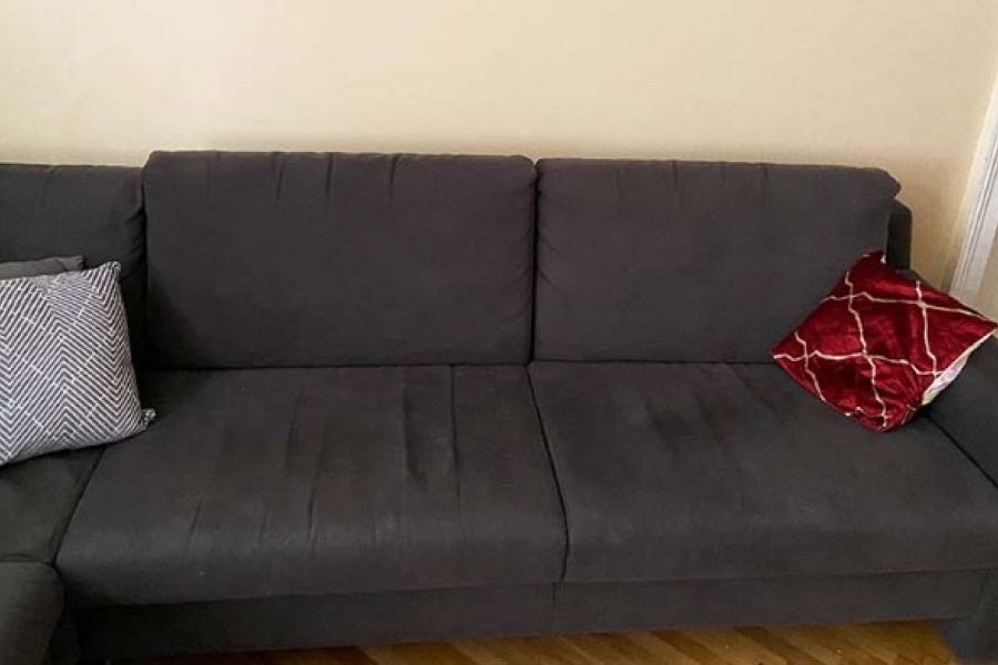 Großes Sofa/L-Form in Schokobraun, 100 EUR - Bild 3