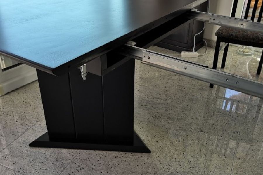 Designer Tisch schwarz ausziehb. auf 2,5 u. 3,2m - Bild 3