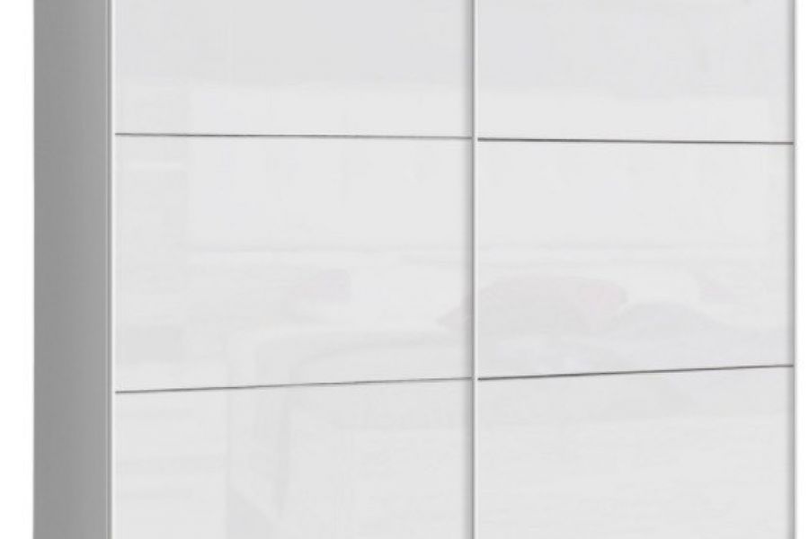Schwebetürenschrank in WEISS, genutzt NUR 7 Monaten! Super Preis - Bild 1