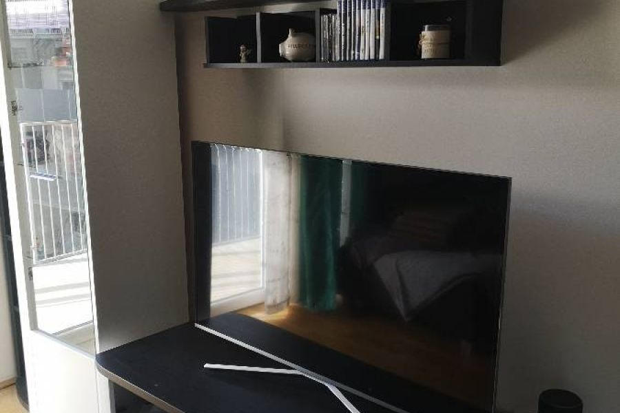 Wohnwand weiß/schwarz - Bild 3