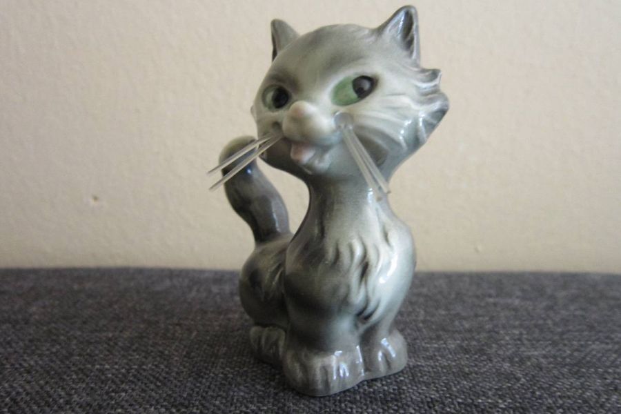 Goebel Porzellan Katze - grüne Augen - Figur - Bild 2