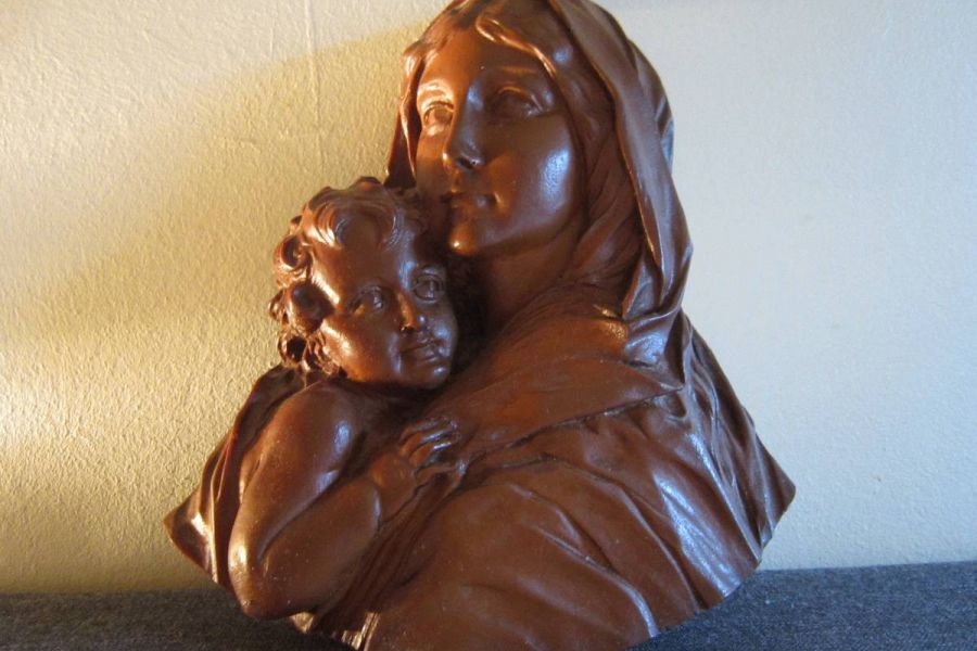 Mutter Gottes mit Kind - Reliefbild - Maria - Heiligenrelief - Bild 1