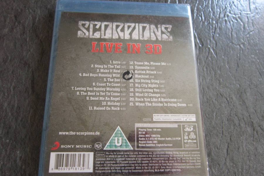 Scorpions - Live in 3D - Get your Sting & Blackout - BluRay - Bild 2
