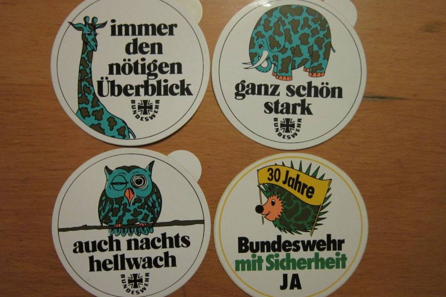 4 Stück Military Sticker - Bundeswehr - Pickerl - Aufkleber - Sammler - Bild 1