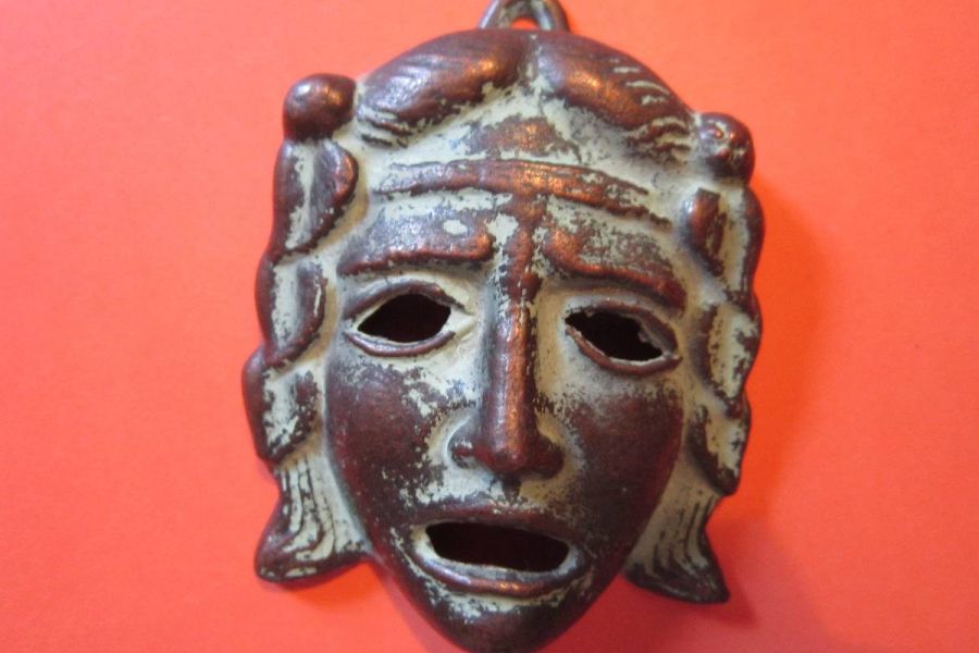 Messingmaske - 9,5cm x 7cm - Bild 1