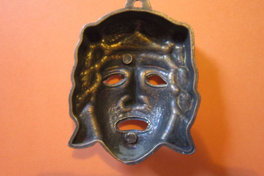 Messingmaske - 9,5cm x 7cm - Bild 2