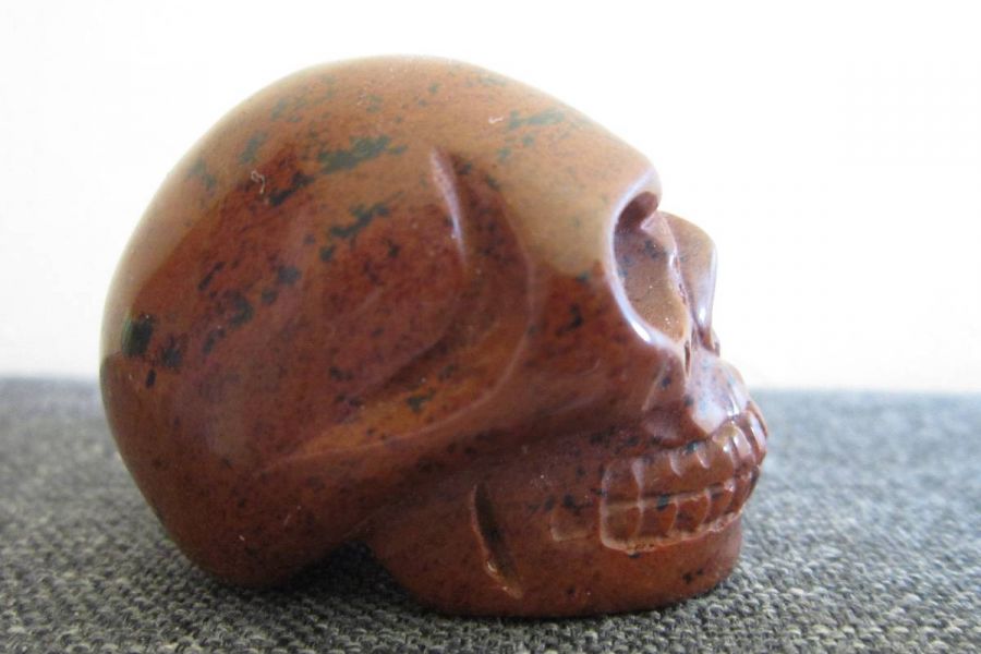 Mahagoni Obsidian - Edelstein Skull - Kunsthandwerk - Kristallschädel - Bild 3