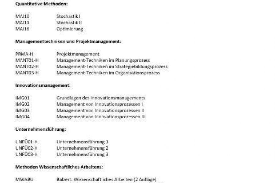 Studienmaterial Management Masterstudium - Bild 1