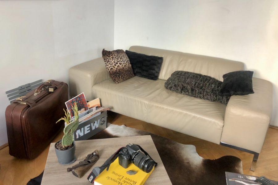Ledersofa beige - Bild 2