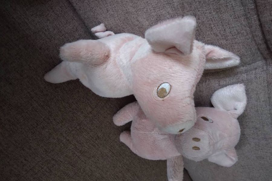 Stofftier Schweinchen Mutter 39cm, 2 Kinder je 19cm FIXPREIS 12€ - Bild 3