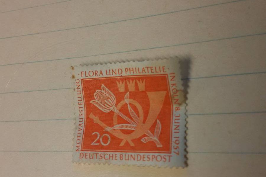briefmarke aus deutschland 20 Jahr 1957 - Bild 2