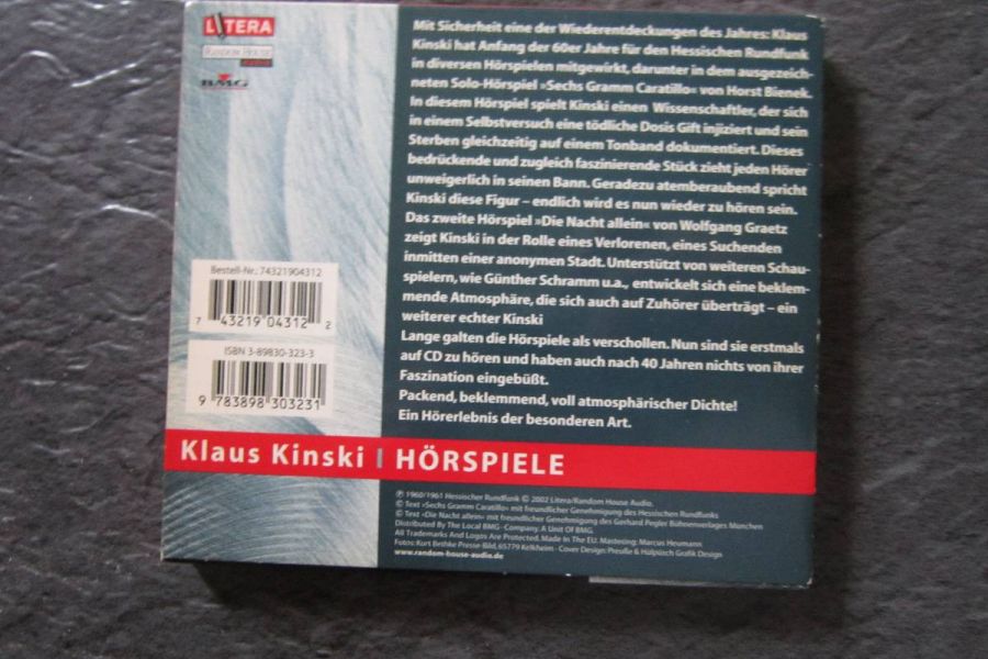 Klaus Kinski - Hörspiele - CD - Bild 2
