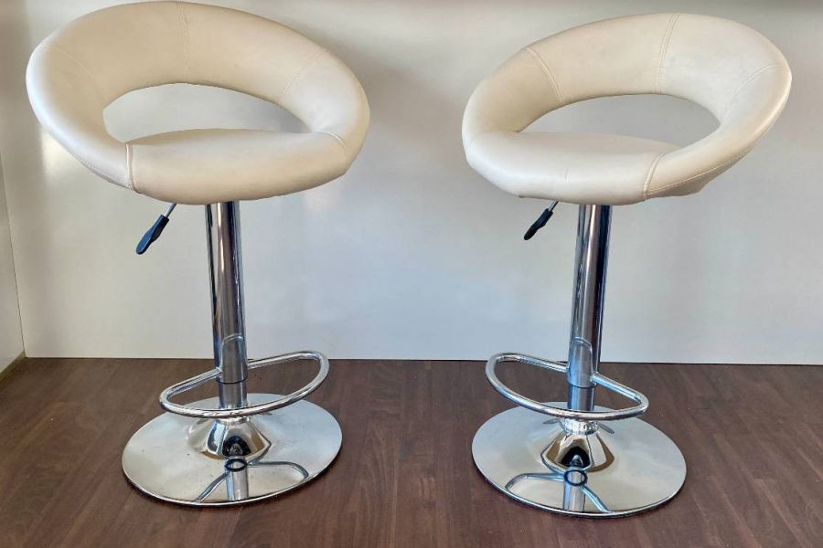 2x Barhocker cremefarben/beige | höhenverstellbar - Bild 2