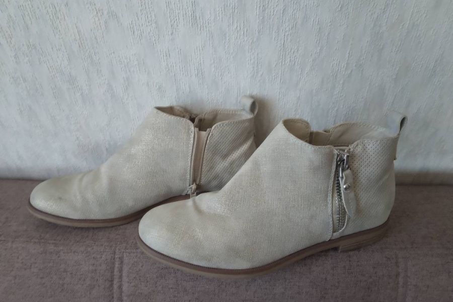 Damen Stiefeletten ungefüttert Gr 41, Farbe Sand, Glitzer FIXPREIS 5 € - Bild 2