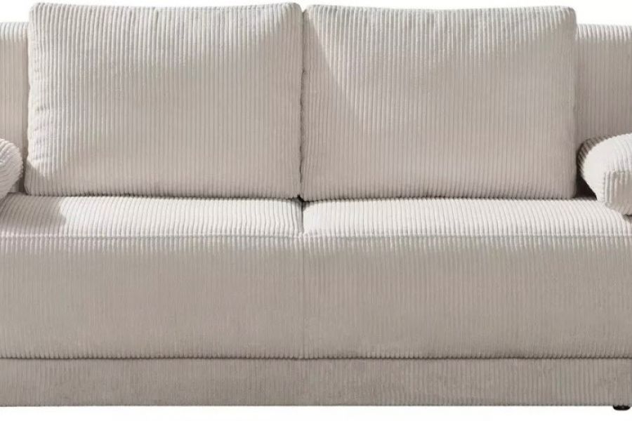 Beiges Cord Schlafsofa - Bild 3