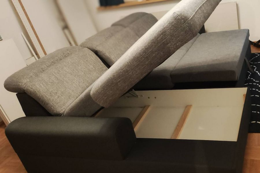 Ecksofa mit Schlaffunktion und Bettkasten - Bild 3