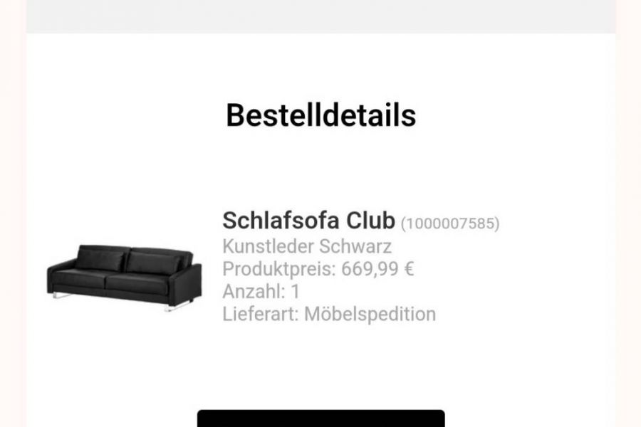 Schlafsofa Club, Kunstleder, ca. 1 Jahr alt - Bild 3