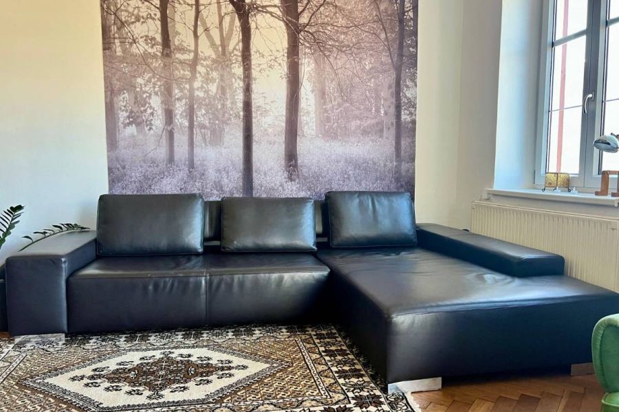 Ecksofa Couch in EchtLeder - Bild 1