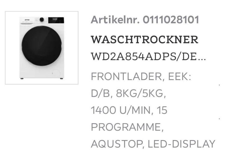 Waschtrockner - Bild 1