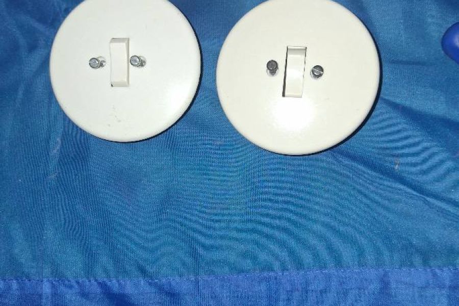 Retro Schalter unter Putz Rund Fa Mate Elektroweiss - Bild 4