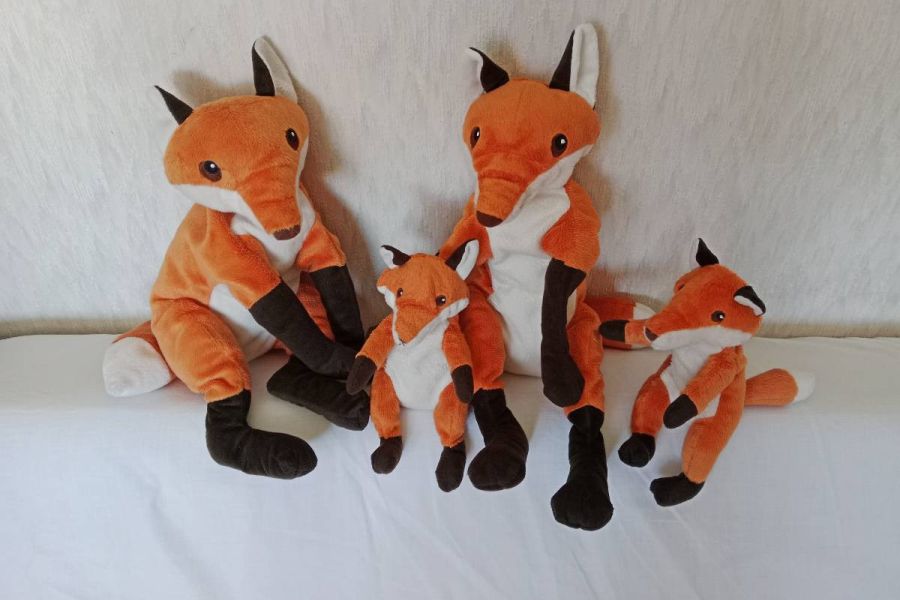 4 Teiliges Stofftier Füchse Set (Mutter, Vater,2 Kinder),FIXPREIS 40€ - Bild 3