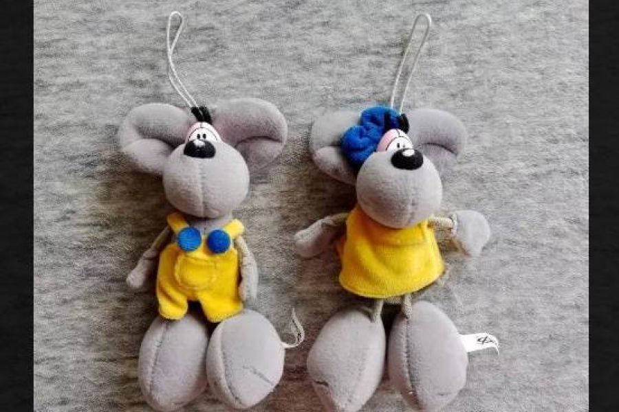 2 Teiliges Diddl Maus Anhänger Set, zusammen FIXPREIS 10€/NUR SELBSTAB - Bild 1