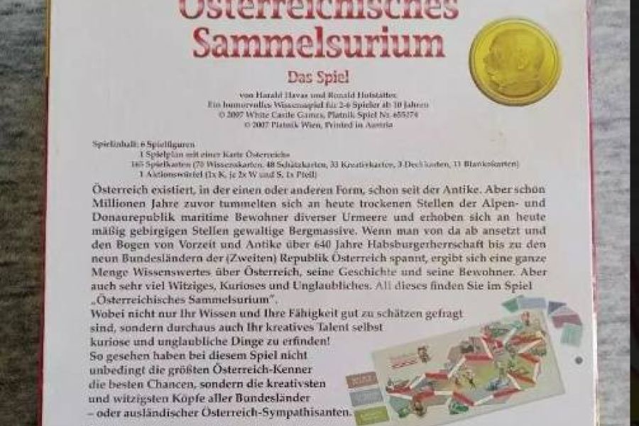 Gesellschaftsspiel Österreichisches Sammelsurium,Original verpackt,12€ - Bild 2