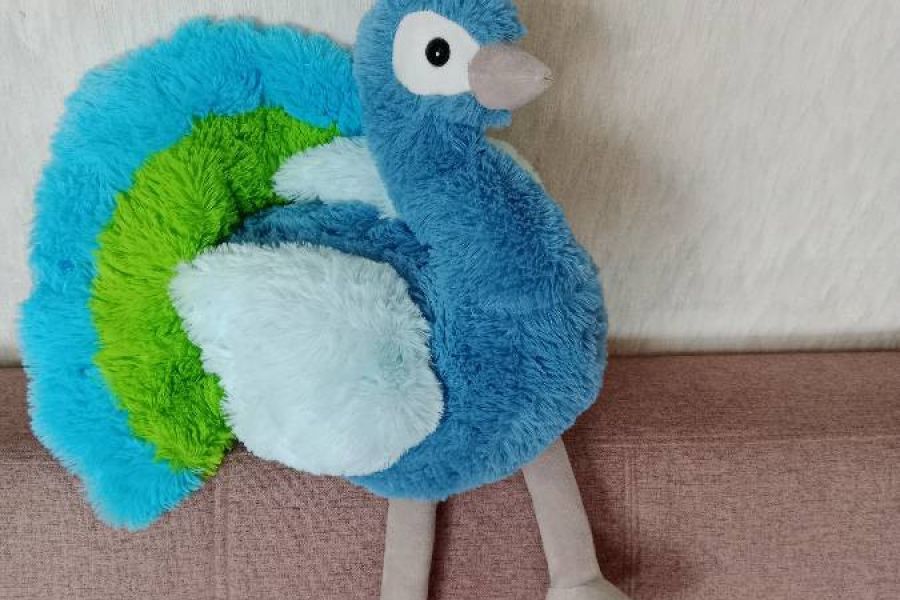Großer Stofftier Pfau, von Kopf bis Fussende ca 65cm, FIXPREIS 20€ - Bild 2